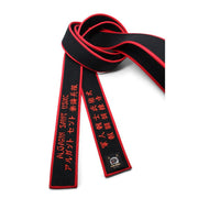 Black Master Belt With Red Border [M05]