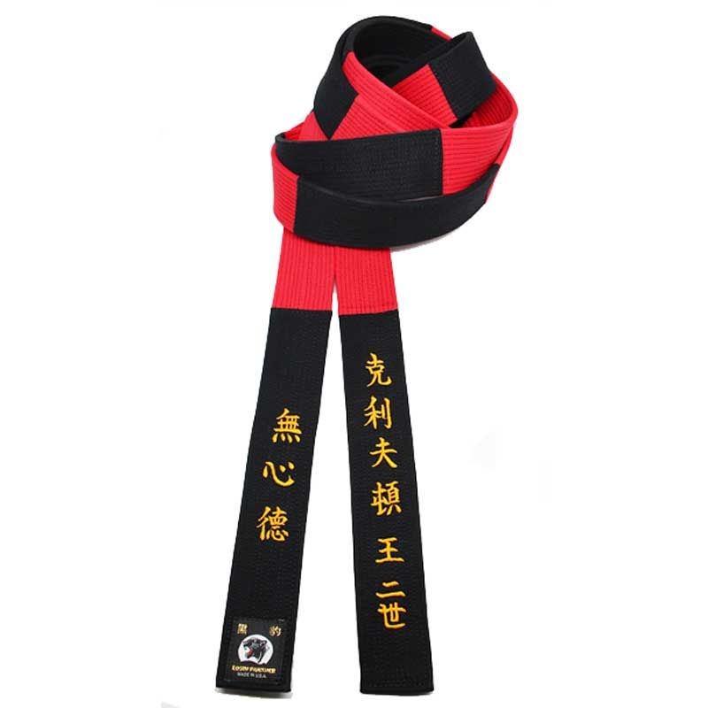 Black & Red Panel (Black Tip) With Black Stitching – Eosin Panther USA